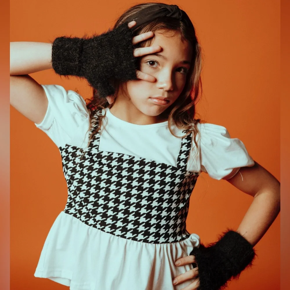 Black & White houndstooth Set size 8 - Picture 7 of 16